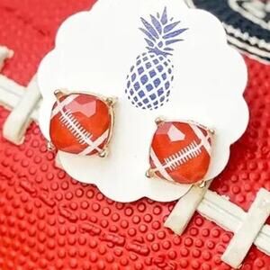 Football Square Stud Earrings